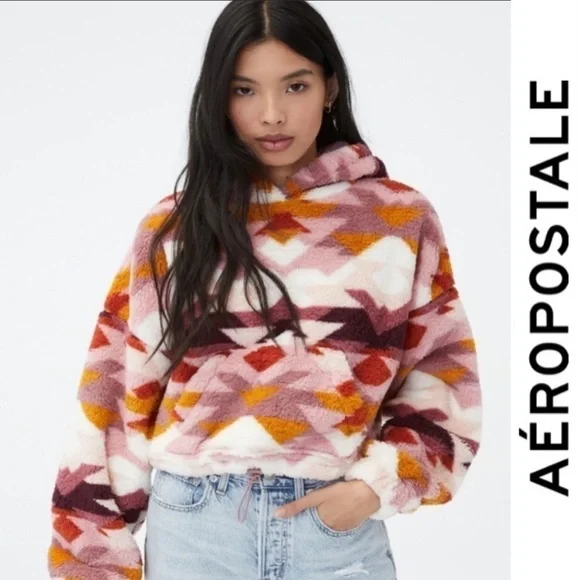 🌻 Aeropostale Fleece Pullover Hoodie - Picture 1 of 5
